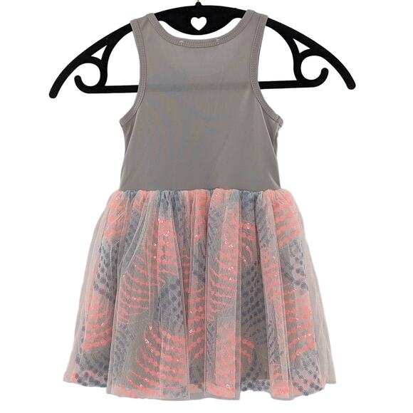 Girls Tulle Dress Pink Grey Truly Me by Sara Sara Size 2T - Picture 2 of 7